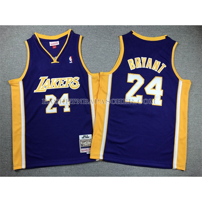 Maillot Enfant Los Angeles Lakers Kobe Bryant NO 24 Mitchell & Ness 2008-09 Volet